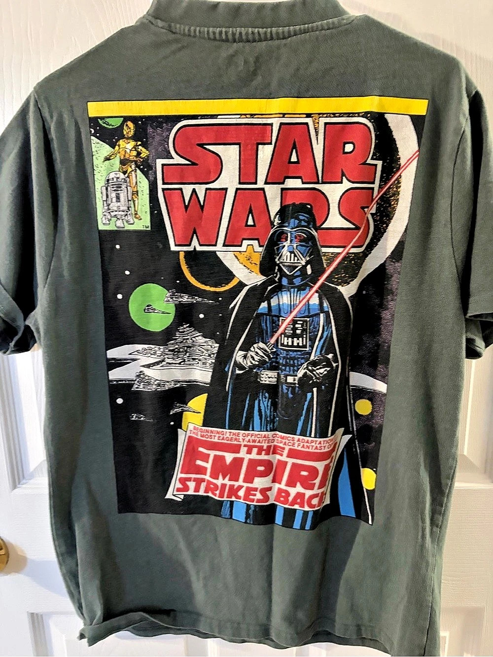 Men's Star Wars Graphic Tee Green Large